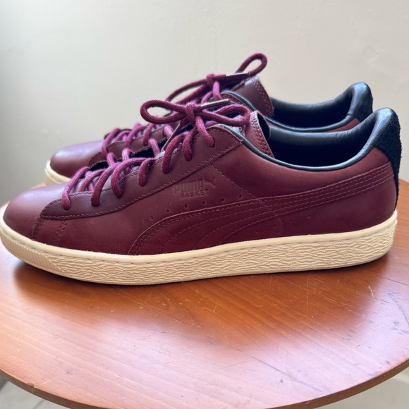 Puma Basket, Citi Series Leather Burgundy Men Sneakers size 9.5 - Picture 3 of 11